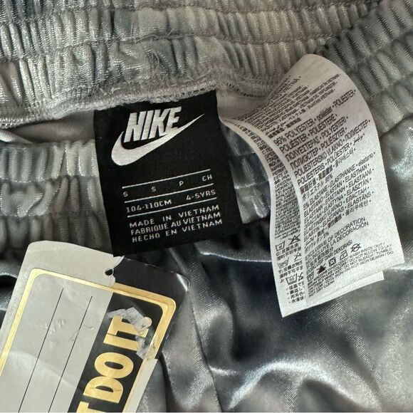 Nike Girls Velour pants charcoal soft size 6 6X M L NWT - Picture 2 of 5